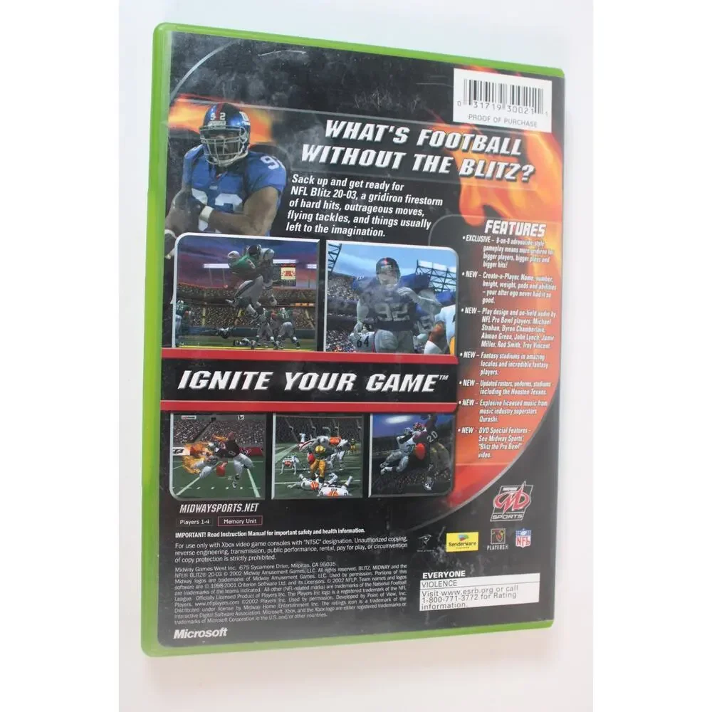 NFL Blitz 2003 (Microsoft, 2002) Authentic, tested/works great